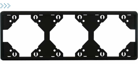 Горизонтальная тройная рамка, чёрная (50931 TPT)